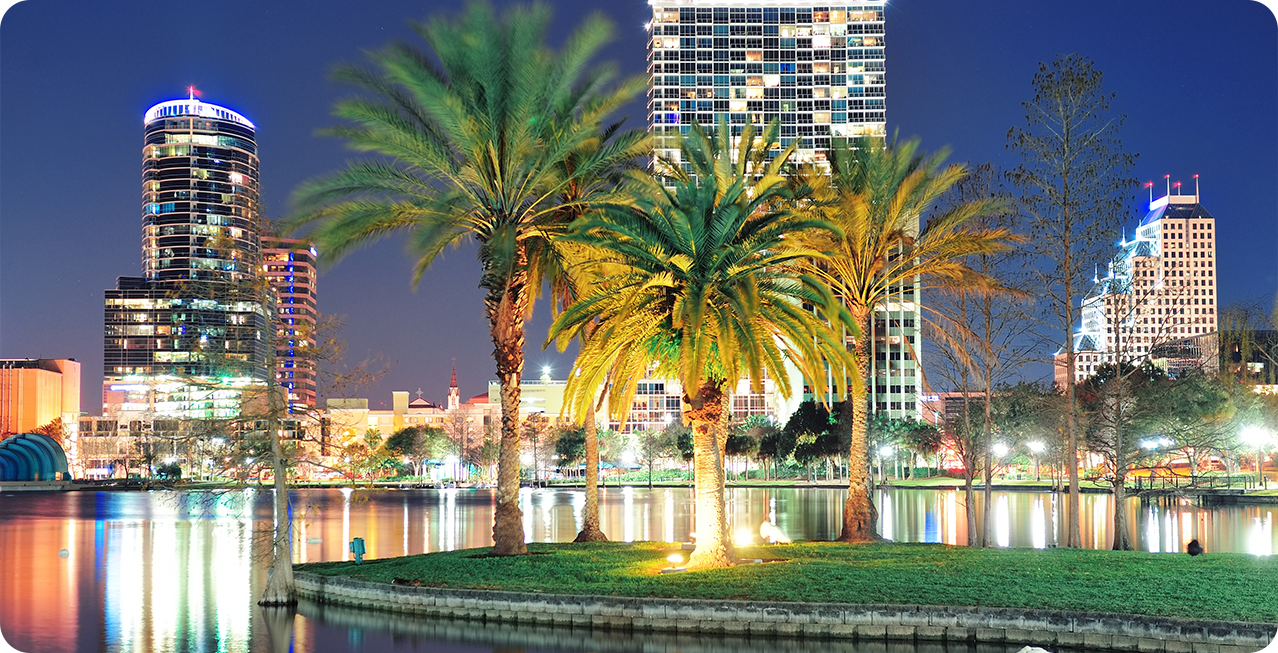 View of Eola Lake in Orlando