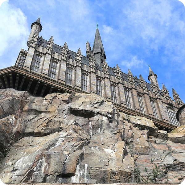Vue sur le château d'Harry Potter