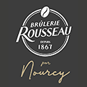 Logo Brûlerie Rousseau par Nourcy de l'Aéroport international Jean-Lesage de Québec (YQB)